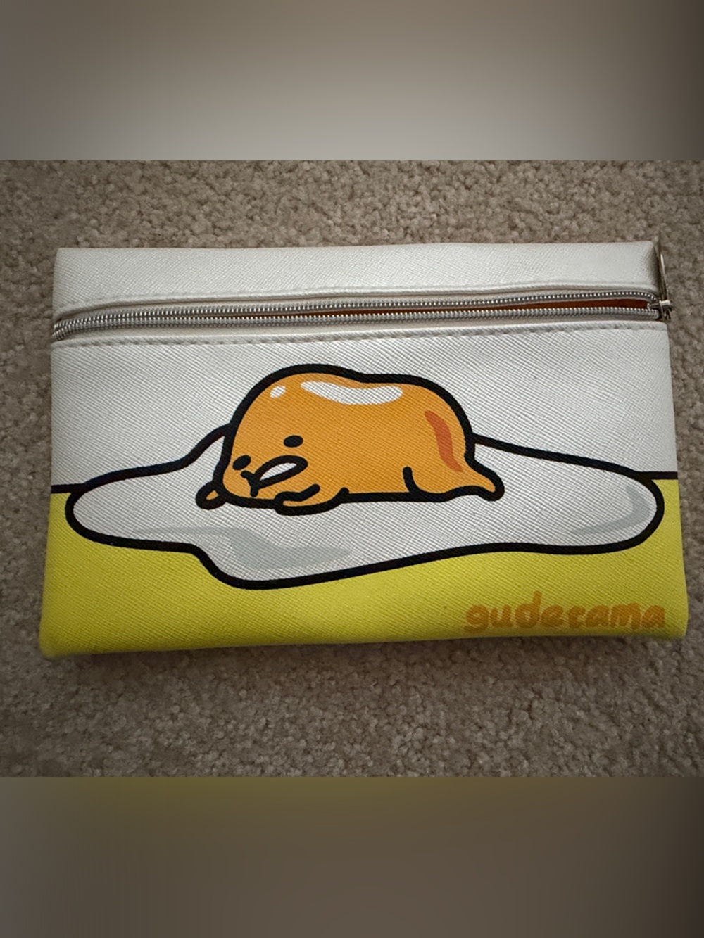 Gudetama Yellow & White Zip-Top Pouch